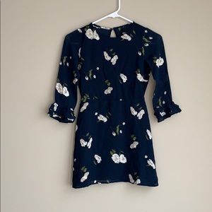 Floral Navy Blue Dress